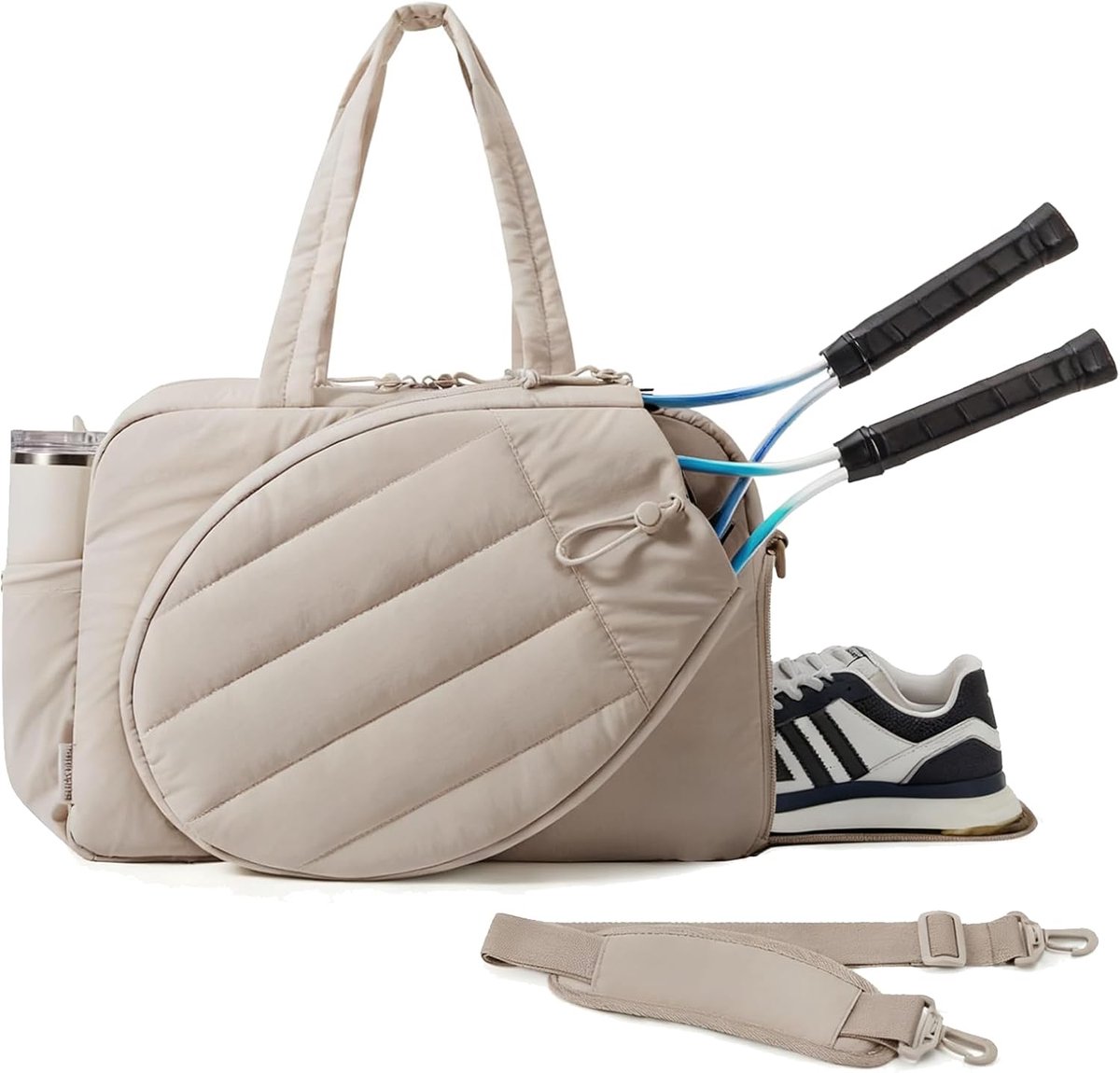 SnelShoppen - Vrouwelijke Reis- en Sporttas - Grote Capaciteit, Lichtgewicht en Elegant, Met Meerdere Compartimenten, Camel Kleuren voor Training, Wee
