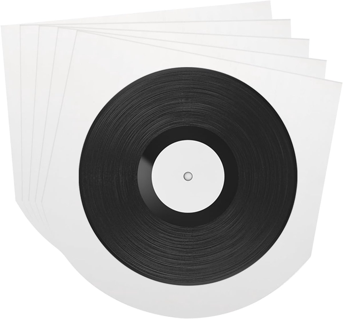SnelShoppen - 25 Stuks Vinyl Record Covers, Transparante Vinyl Hoezen 7 x 7 Inch, Beschermhoezen voor Vinyl Platen, Plastic Binnenhoezen voor 7" Singl
