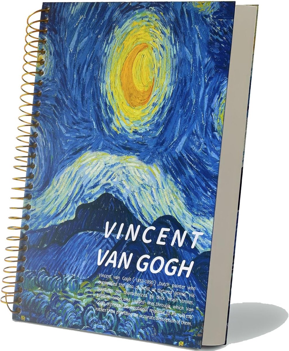 SnelShoppen - Grote Spiral Notebook B5, 300 Bladzijden, 8 x 10 Hard Cover, Dikke Lijnen Notitieboek, Perfect als Cadeau voor Vrouwen, Kunstzinnig Ontw