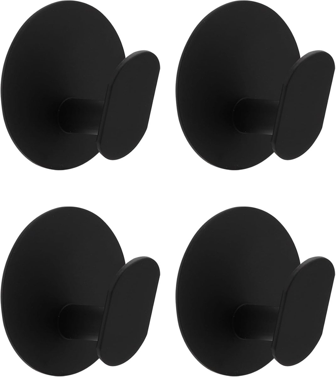 SnelShoppen - Towel Holder zonder Boren, 4 Stuks, Zelfklevende Ronde Wandhaken, RVS, Handdoek haken, Kledinghaken, Deurhaken voor Keuken en Badkamer,