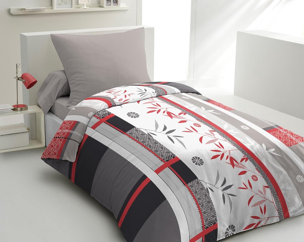 SnelShoppen - Duvet Cover Set 140 x 200 cm - Microfibre met Peachtouch - Inclusief Kussensloop 63 x 63 cm - Praktische Rits - Ondersteuning voor Tumbl