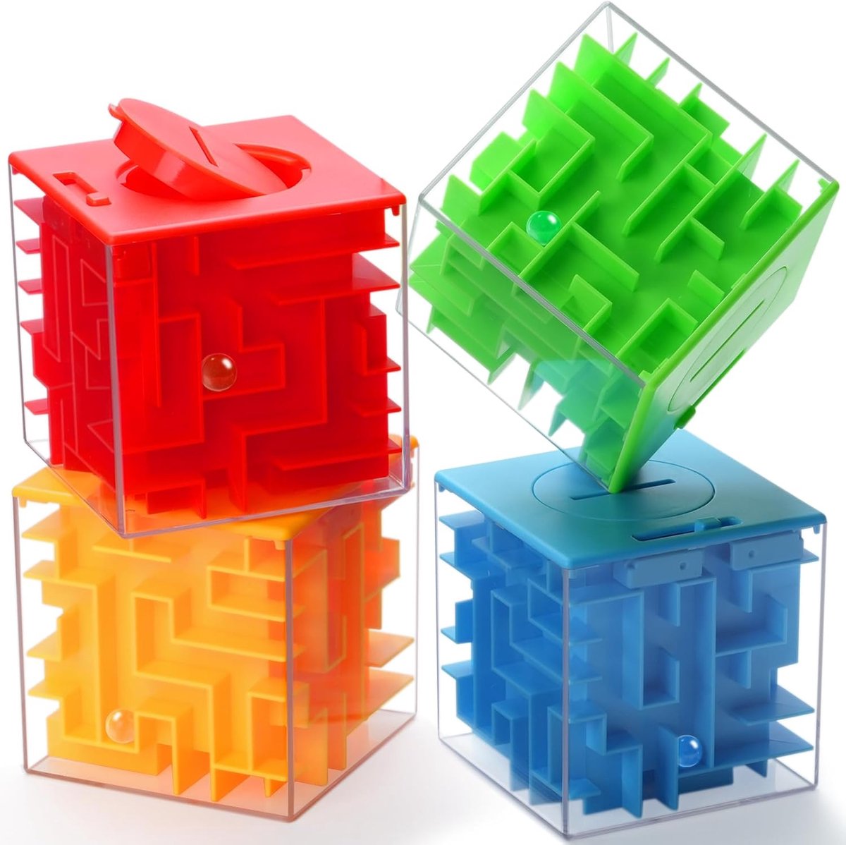 SnelShoppen - 4 Delige Geld Puzzeldoos voor Kinderen en Volwassenen - Unieke Cadeau Ideeën voor Kerst en Verjaardagen - Leuke Uitdaging en Spaarpot