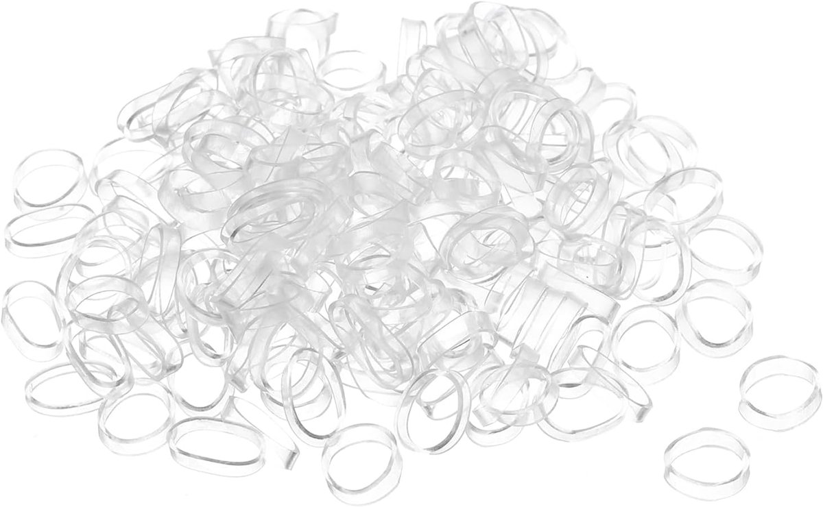 SnelShoppen - 1000 elastische banden 6 mm x 2 mm natuurlijk rubber voor thuis en kantoor, multifunctionele rekbanden voor documenten, knutselen, en me