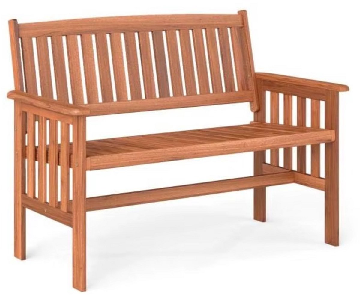JOYNEXTBUY – Houten Tuinbank 2-Persoons – Buitenbank met Rugleuning & Armleuningen – Weerbestendig – Voor Tuin, Terras & Balkon