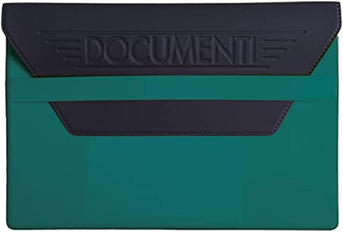 SnelShoppen - Documenthouder voor auto, motor, scooter, quad, camper, truck - Donkergroen - 18.5 x 13 cm - Sluitklep - Tame materiaal