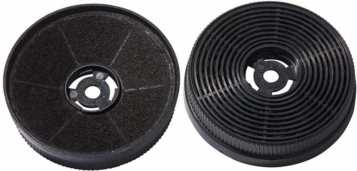 SnelShoppen - 2x Actieve Koolstoffilter voor Afzuigkappen - CF140, 108mm x 25mm - Verwijder Kooklucht & Verbeter Luchtcirculatie in de Keuken