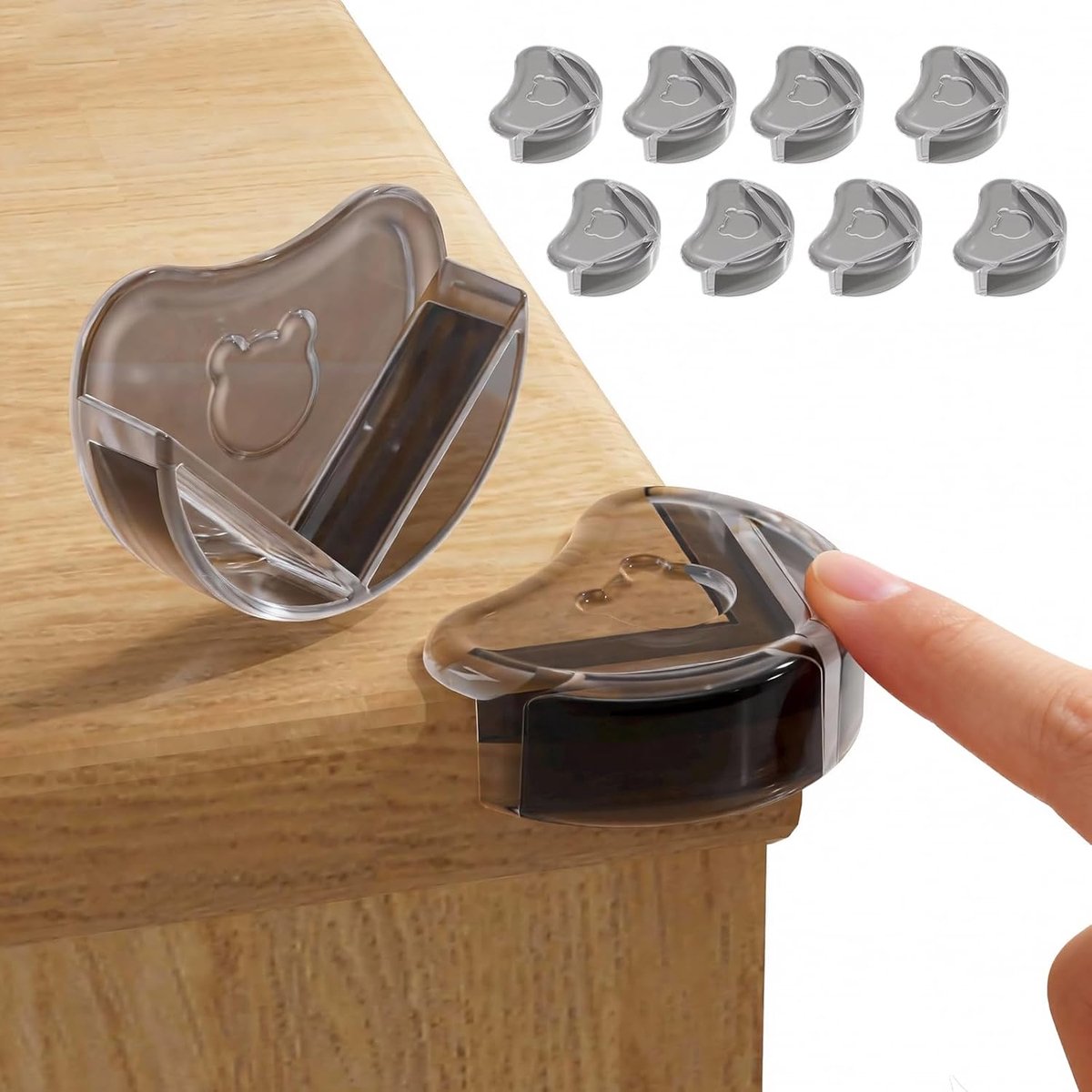SnelShoppen - Baby Hoekbescherming, 8 Stuks, Zwarte Zelfklevende Hoekbeschermers voor Meubels, BPA Vrij, Residu-vrije Tafel en Meubelrandbeschermer vo