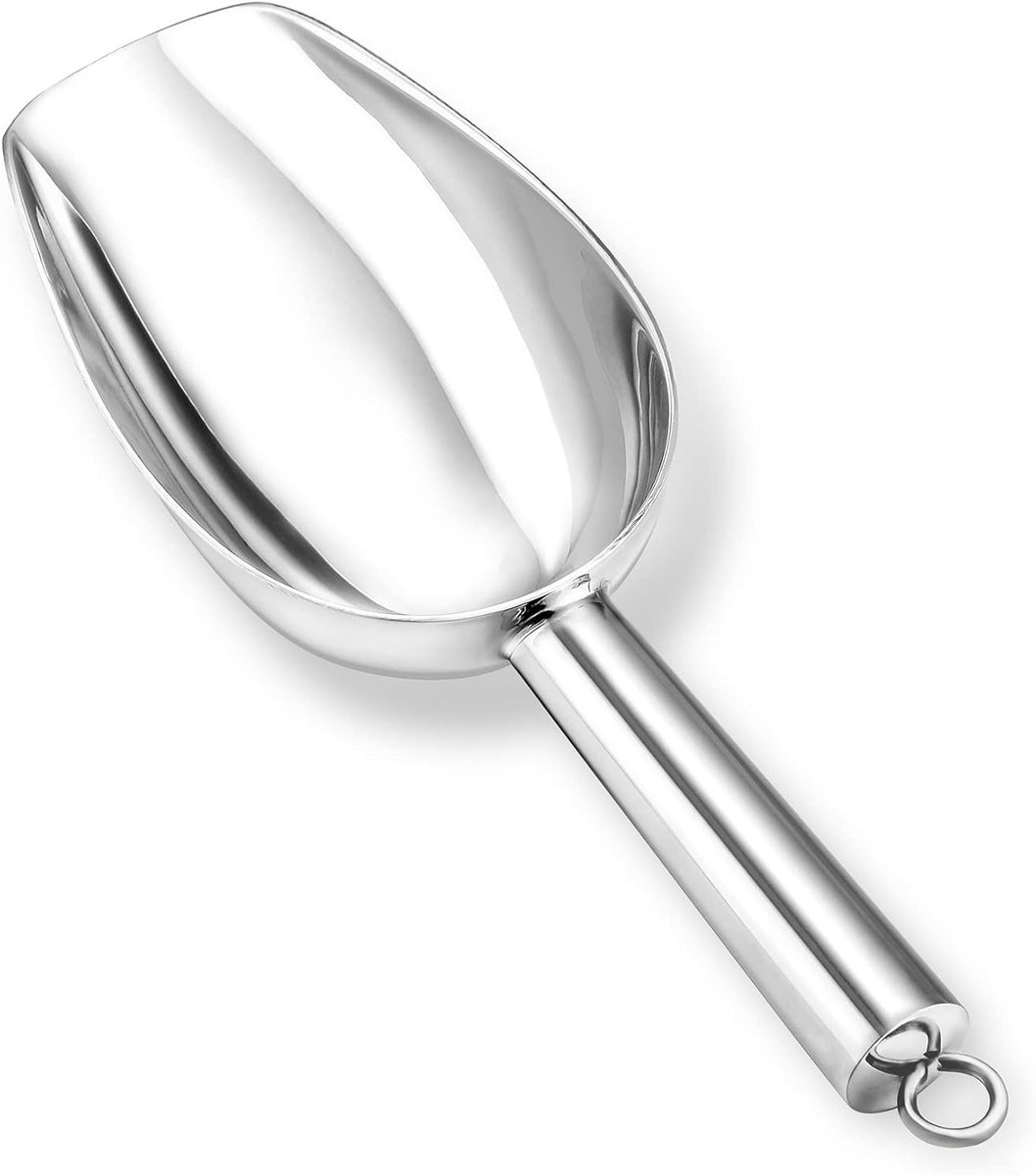 Roestvrijstalen ijslepel voor keuken en bar, perfect voor buffetten en feesten, 125ml capaciteit, vaatwasmachinebestendig, duurzaam en multifunctioneel