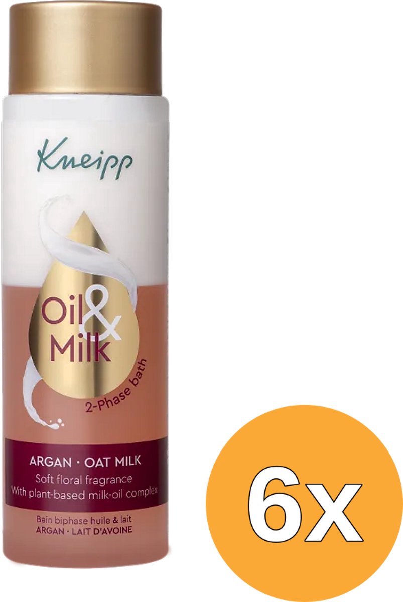 6x Kneipp 2-Fasen Bad Argan Oat Milk (200 ml)