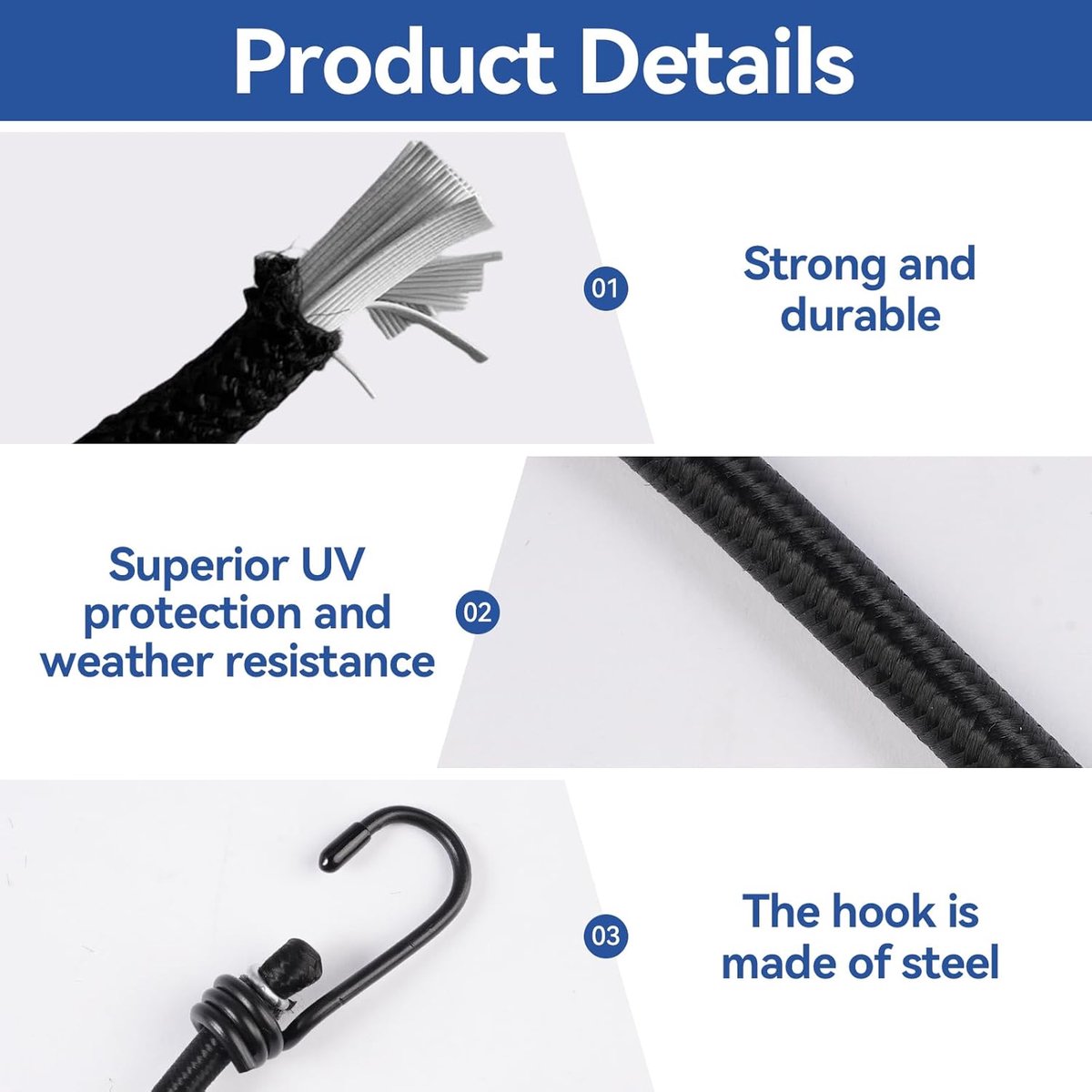 SnelShoppen - 5 Stuks Spanrubber met Haken, 30 cm Elastische Spanbanden, Zwart, Extra Sterke Multifunctionele Rubberen Expander voor Koffer, Fiets, Mo