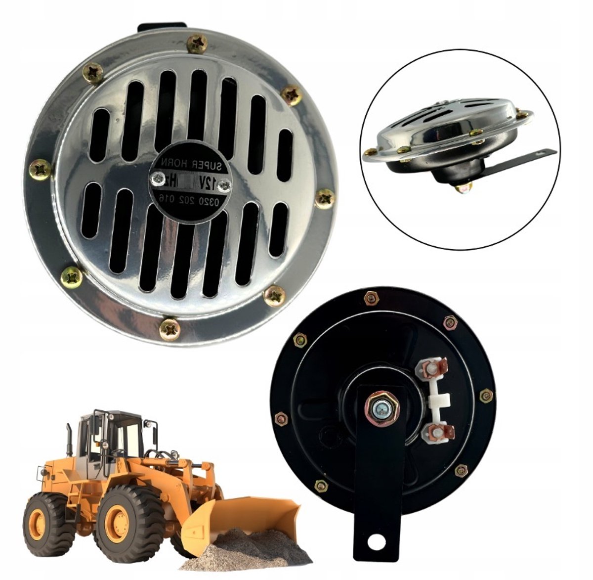 125 mm claxon 110 db - hoorn 12 volt - 335 hz toeter - auto toeter - signaalhoorn - gmp