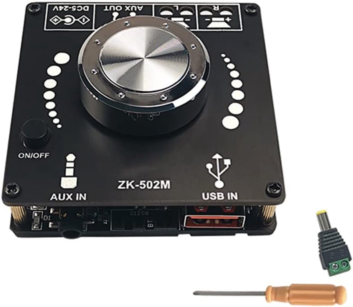 SnelShoppen - Bluetooth Digitale Versterker Module 50W+50W - Compacte Mini AMP voor Home Theater, AUX, USB, Ideaal voor Feest en Camping