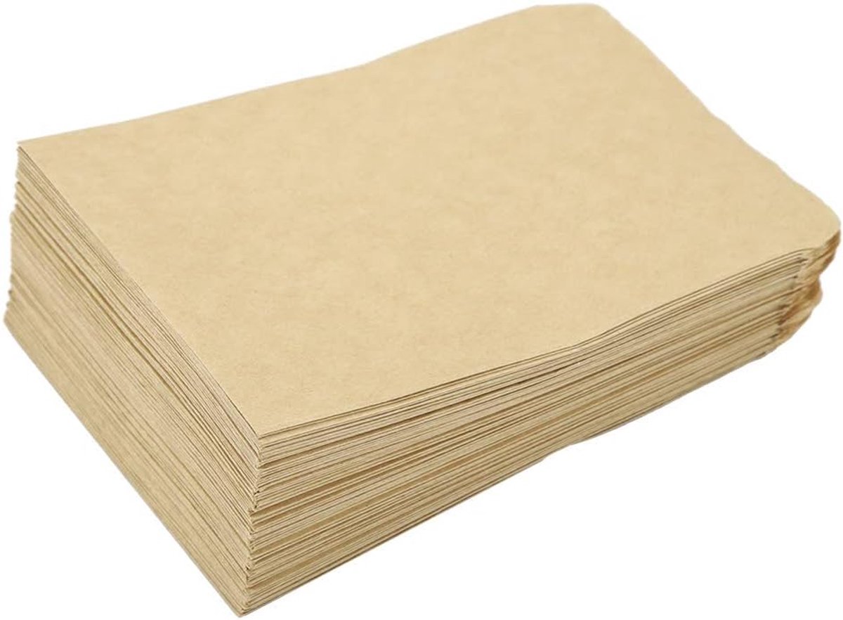 SnelShoppen - 100 Stuks Hybrid Zaad Enveloppen Kraft Papier Tassen voor Maïs, Tarwe, Rijst - Opslagzakken 9x13cm - Zelfklevend en Duurzaam