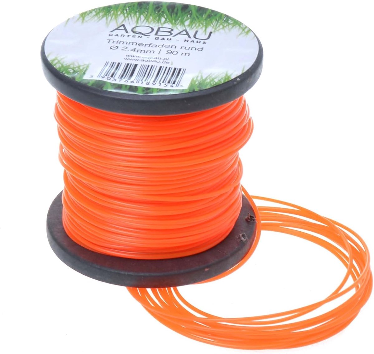 SnelShoppen - Trimmerdraad 2.4 mm x 90 m - Nylon Snijdraad voor Grastrimmer - Ronde Vervangingsdraad voor Grasmaaier - Tuinonderhoud en Onkruidbestrij