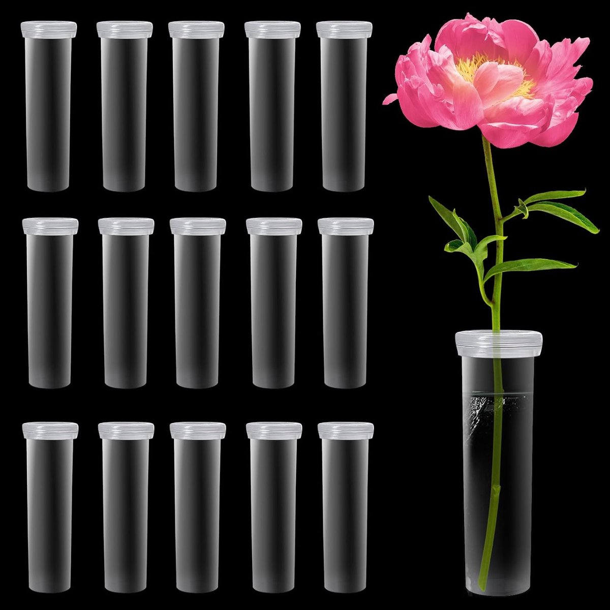 SnelShoppen - Flower Tubes - 111 kg - Decoratieve Vaasbuizen - Glazen Bloemenvazen voor Feest, Tuin of Keuken - Perfect voor Bloemstukken en Creatieve