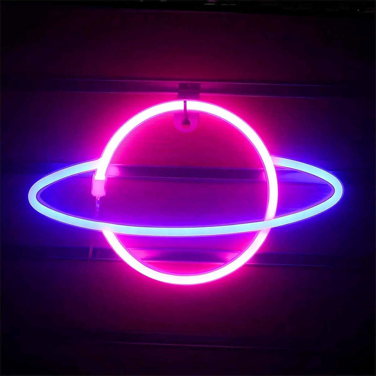 SnelShoppen - NIWWIN Neon LED Lights - Battery Powered Bedside Lamp - Kleurige Neon Verlichting voor Slaapkamer, Kinderkamer, Feesten, Vakanties, Verj