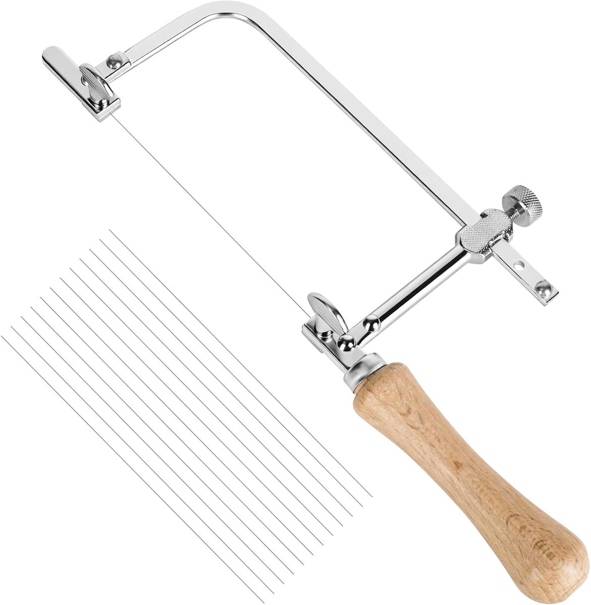 SnelShoppen - Jewellery Saw, Verstelbare Scroll Saw met 12 Blades, Zaag voor Hout, Glas, Metaal, Robuuste en Duurzame Metalen Zaag voor Woodworking en