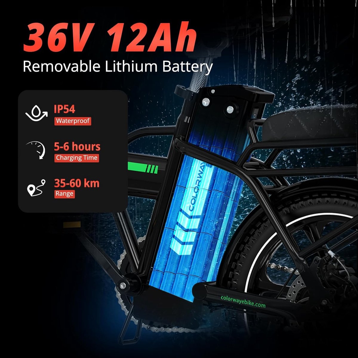 Hitway BK35S - Opvouwbare City E-Bike thumbnail 2