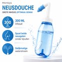 Montzys neusdouche 300 ml inhoud. Spoel beide neusgaten zonder bijvullen. Gelijkmatige waterstroom voor effectieve reiniging.