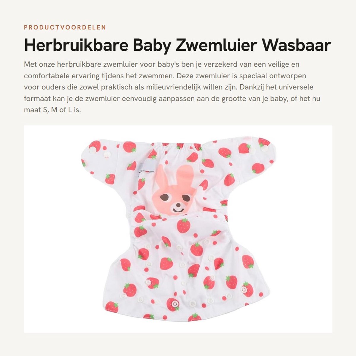Dailygoods- Zwemluier Wasbaar - Herbruikbaar - Verstelbaar met Drukknopen - Absorberend - Waterdicht - 3 Lagen - Badluier