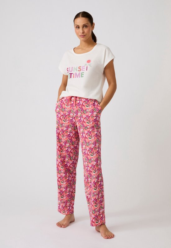 Damart - T-shirt de pyjama en pur coton - Femme - Blanc - 54-56 (XXL)
