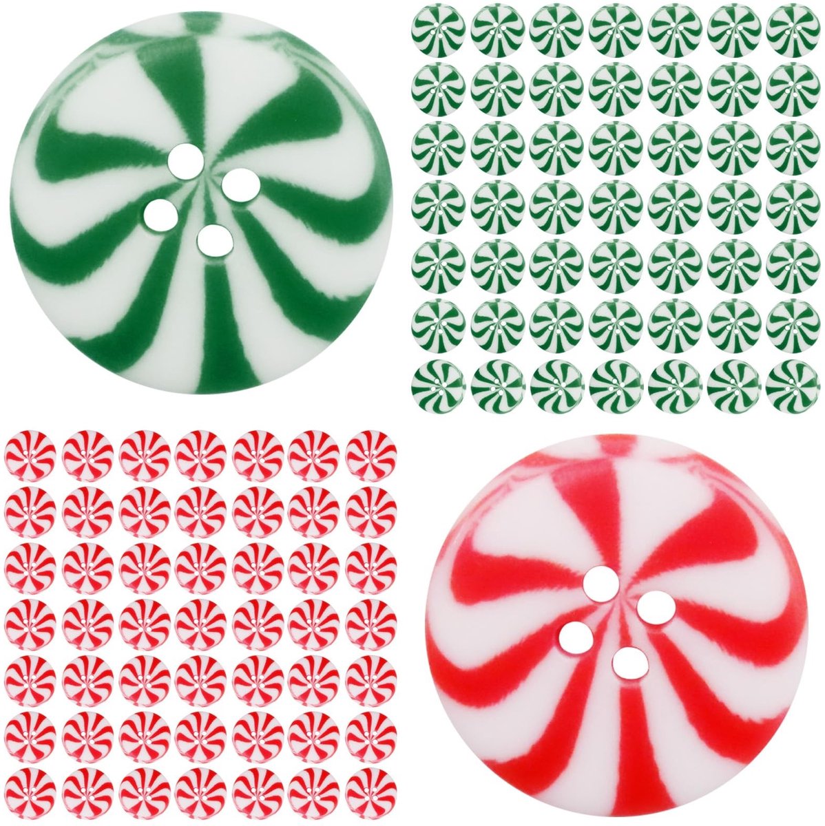 Dailygoods- Kerstknopen 100 stuks - Decoratieve Snoepknopen - Ronde Decoratie-accessoires