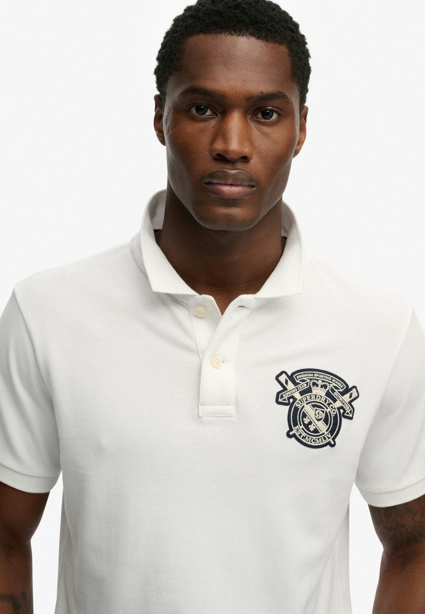 Superdry Crest Korte Mouw Poloshirt M Man Optic