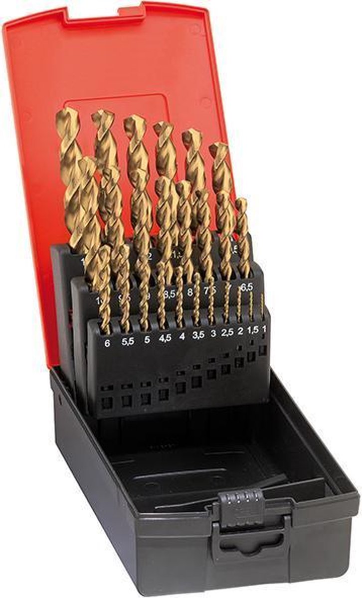 Spiraalb.set D338 HSSE FU1-10,0mm gesl.TiN FORMAT