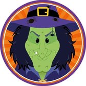 Halloween - 10x Halloween onderzetters heks