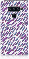 Hoesje met Magneet LG V40 Thinq Feathers Color