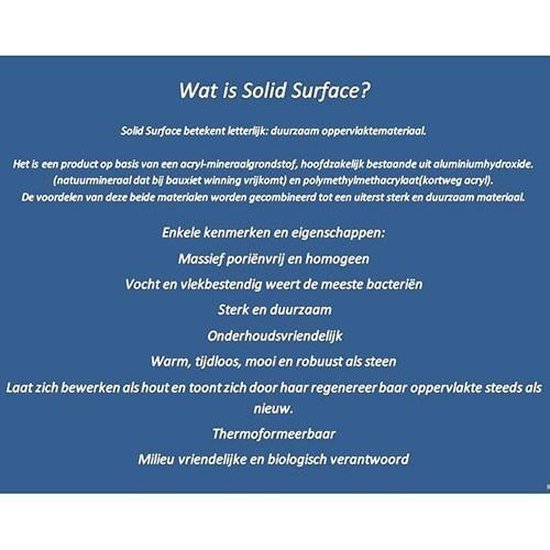 Douchekruk Solid Surface Beauty