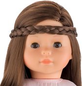 Corolle accessoire haarband met vlecht bruin