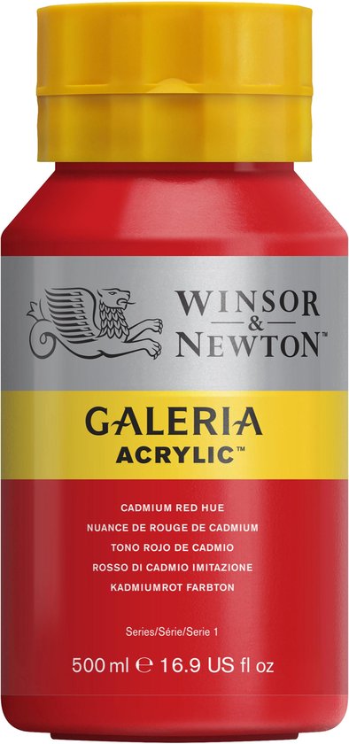 Winsor & Newton Galeria Acryl 500ml Cadmium Red Hue | bol.com