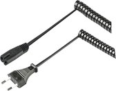Valueline Stroom spiraalkabel met C7 / 8-vormige plug - 2 meter