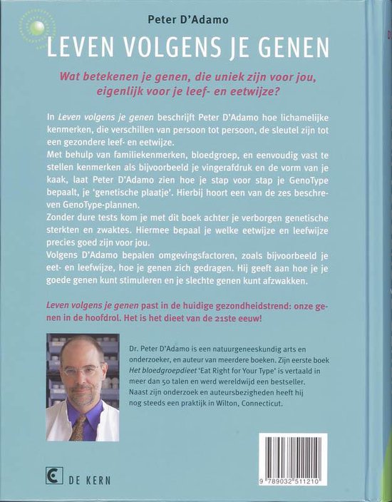 Leven Volgens Je Genen, P. D' Adamo 9789032511210 Boeken