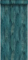 Origin Wallcoverings eco texture vlies behangpapier bladeren zeegroen - 347368 - 53 cm x 10,05 m