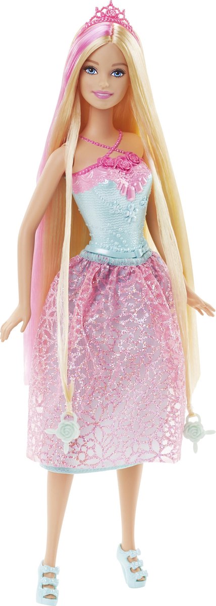 Barbie Bijzonder Lang Haar - Prinses Roze - Barbiepop | bol.com