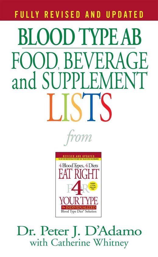 Blood Type Ab Food, Beverage and Supplemental Lists - cover