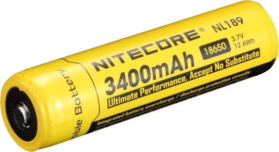 NiteCore Speciale oplaadbare batterij 18650 Li-ion 3.7 V 3400 mAh bol.com