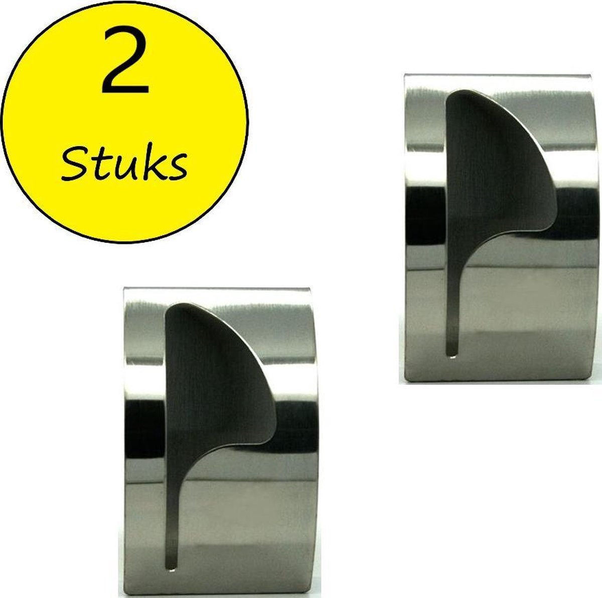 Benson Handdoek Haken 2 stuks – 9x5cm | Handdoek Houder | Theedoek Houder | Houder | RVS