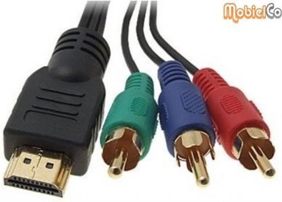 MobielCo HDMI naar 3 RGB adapter kabel 1 meter / Composiet 1080P Component  / HDMI RCA... | bol.com