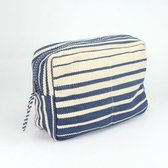 Beautycase Jansje design Navy streep breed