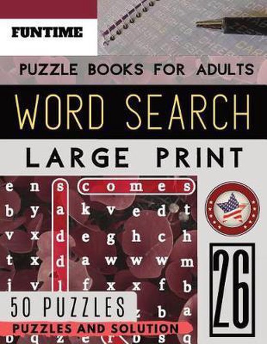 Word Search Puzzle Books For Adults Large Print, Jenna Olsson