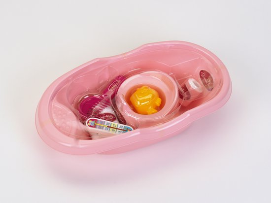 Klein Toys Princess Coralie poppenverzorging - poppenbadje 41cm - incl accessoires - met potje - roze - Klein