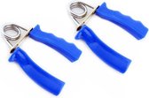 Knijphalters 2 stuks - blauw - handtrainer / handknijper