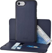 Azuri wallet luxe hoes, afneembaar 2 in 1 - blauw - geschikt voor Apple iPhone 7/8 - SE 2020/ SE 2022