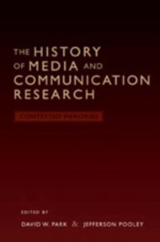 The History of Media and Communication Research - cover