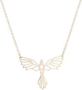 24/7 Jewelry Collection Origami Phoenix Ketting - Goudkleurig