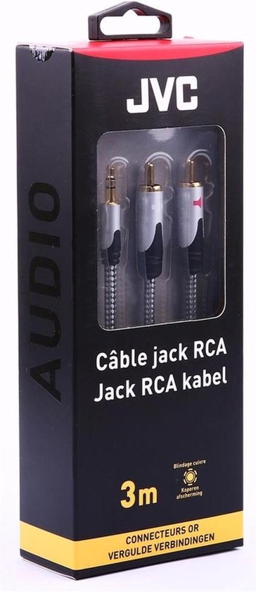 JVC analoge audiokabel JACK CABLE 3.5MM / 2 RCA 3M