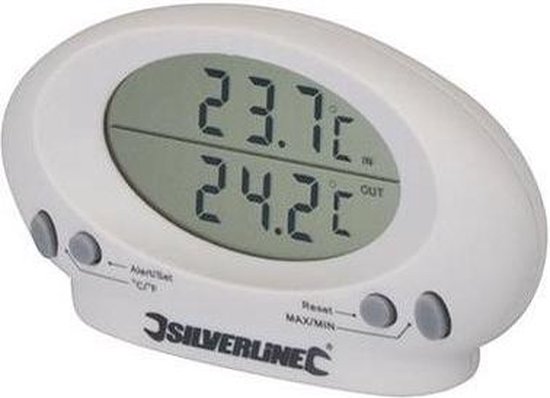Silverline Binnen/Buiten Thermometer Graden + 70 Graden | bol.com